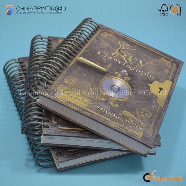 High Quality Spiral Binding Hardcover Notebook Printing
