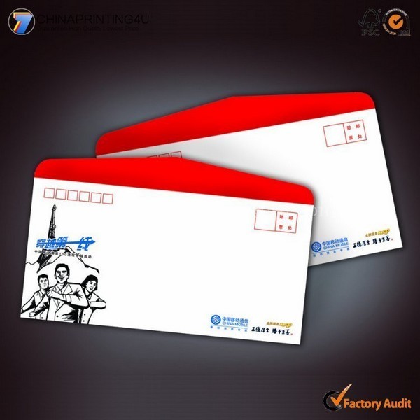 Cheap Colorful Customized Size Envelop Printing China