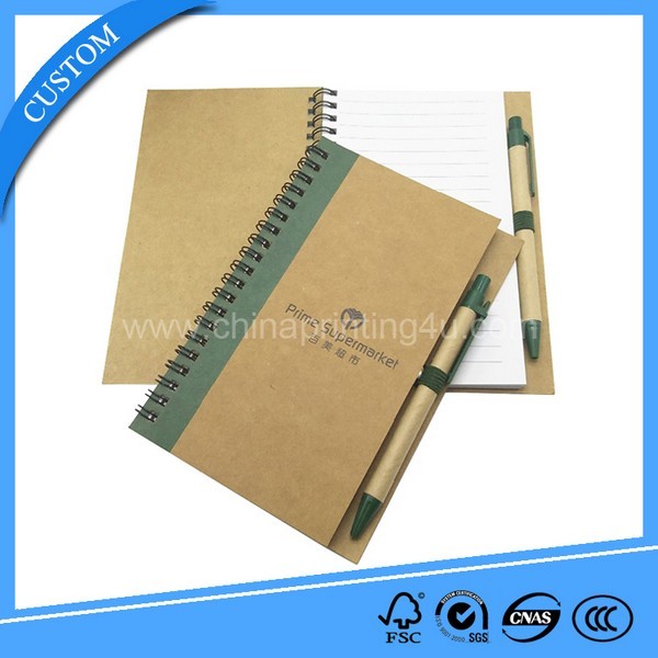 Cheap Printing Eco Notebook Custom Logo Recycled Book
