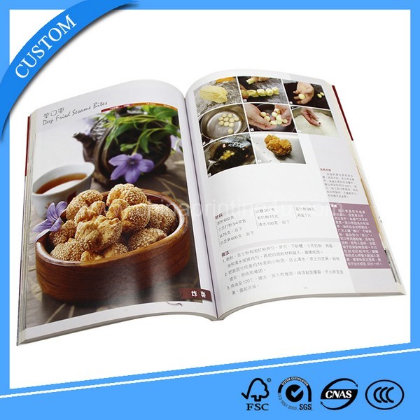 Customized Fascinating Food Book Printing High Quality
