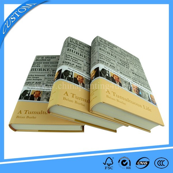 Customized Round Spine Hardcover Book Printing With Jacket