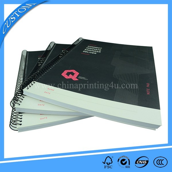 China Factory Hardcover Printing Spiral Binding Note Book