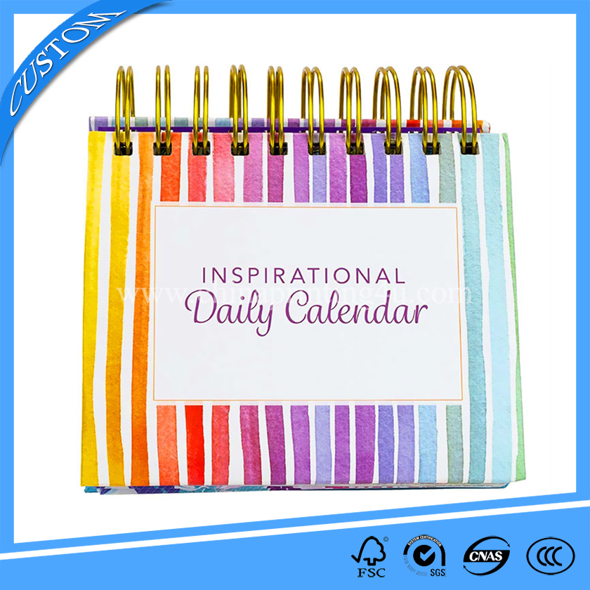 Custom Printing 365 Day Daily Desk Calendar With Low Price