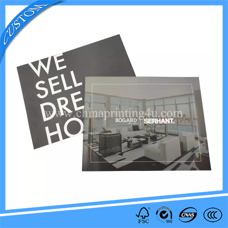 High Quality Custom Size Brochure Printing Service Color Saddle Stitching Booklet Printing