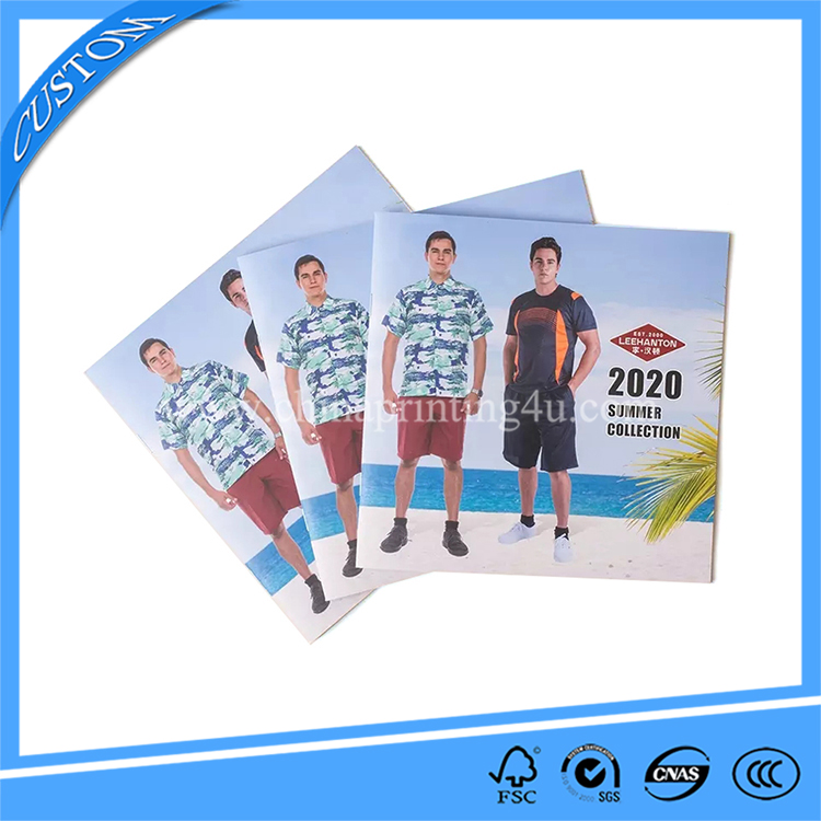 Custom Saddle Stitch Booklet Printing Laminated Full Color Brochure Printing